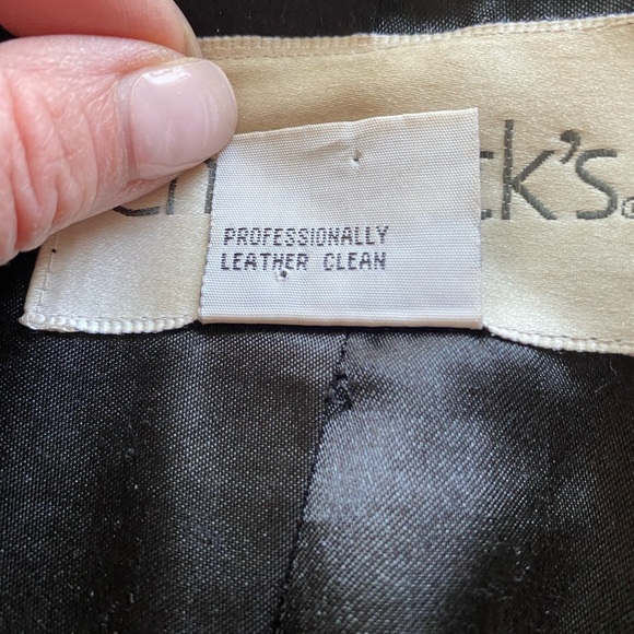 Vintage black Leather coat SZ M - Picture 6 of 8